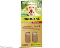 BAY O PET DRONTAL ALL WORMER CHEWABLE FOR LARGE DOGS