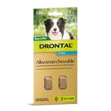 Drontal All Wormer Chewables Med Dog 2 Tab